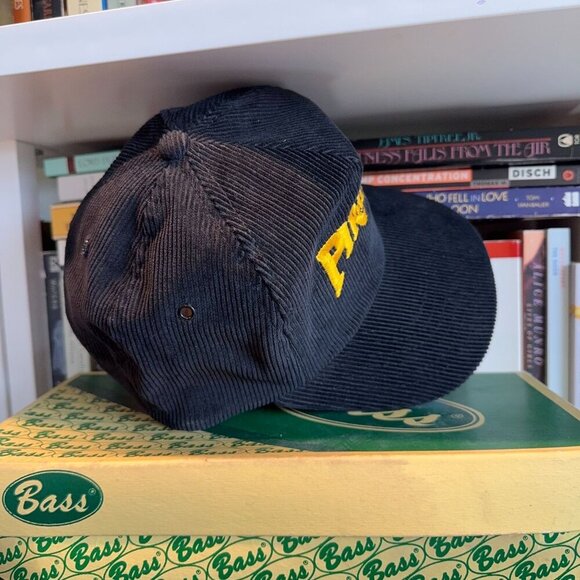 Vintage Pittsburgh Pirates Black Corduroy Snapback Hat Stitched - Picture 5 of 5